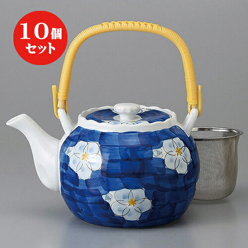 10個セット 有田土瓶 /ダミ間取花６号土瓶 [ 1070cc ] | ポット 急須 土瓶 お茶 大きい 一服 まったり 人気 おすすめ 食器 業務用 飲食店 カフェ うつわ 器 おしゃれ かわいい ギフト プレゼント 引き出物 誕生日 贈り物 贈答品 食器セット｜せともの本舗
