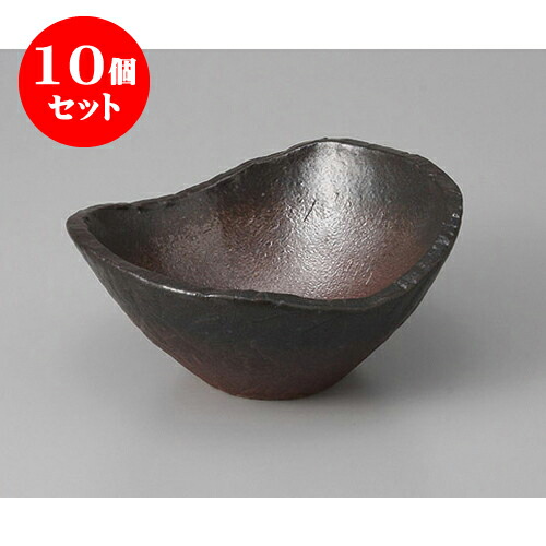 10個セット 小鉢 備前風楕円鉢(中) [13.5 x 12.5 x 6.5cm] 土物 | 小鉢 小 小さい 鉢 ボウル 万能 人気 おすすめ 食器 業務用 飲食店 カフェ うつわ 器 おしゃれ かわいい ギフト プレゼント内祝い 結婚祝い 誕生日 贈り物 贈答品 食器セット