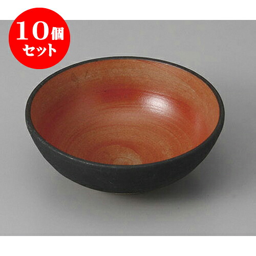 10個セット 小鉢 黒塗内朱3.8鉢 [11.1 x 3.7cm] 土物 | 小鉢 小 小さい 鉢 ボウル 万能 人気 おすすめ 食器 業務用 飲食店 カフェ うつわ 器 おしゃれ かわいい ギフト プレゼント内祝い 結婚祝い 誕生日 贈り物 贈答品 食器セット