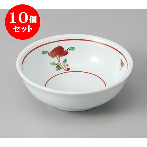 10個セット 小鉢 青地赤絵小花反3.5鉢 [11.7 x 4.2cm] | 小鉢 小 小さい 鉢 ボウル 万能 人気 おすすめ 食器 業務用 飲食店 カフェ うつわ 器 おしゃれ かわいい ギフト プレゼント内祝い 結婚祝い 誕生日 贈り物 贈答品 食器セット