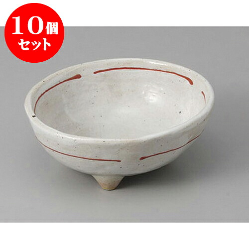 10個セット 組小鉢 粉引結び糸三ツ足4.0小鉢 [12.4 x 11.5 x 4.8cm] | 小鉢 中鉢 ボウル ボール 食器 業務用 飲食店 カフェ うつわ 器 おしゃれ かわいい お洒落 可愛い ギフト プレゼント 引き出物 内祝い 結婚祝い 誕生日 贈り物 贈答品 おすすめ 取り皿 食器セット