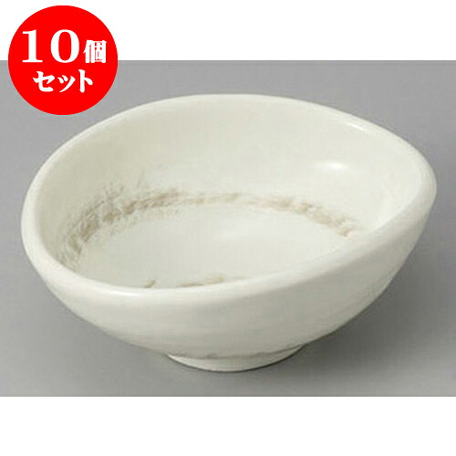 10個セット組小鉢 タマゴ粉引風車4.0小鉢 [14.3 x 11.9 x 6.2cm] | 小鉢 中鉢 ボウル ボール 食器 業務用 飲食店 カフェ うつわ 器 おしゃれ かわいい お洒落 可愛い ギフト プレゼント 引き出物 内祝い 結婚祝い 誕生日 贈り物 贈答品 おすすめ 取り皿 食器セット｜せともの本舗