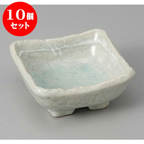 10個セット小付 京貫入3.0角鉢 [9角 x 4cm] 土物 | 和食器 鉢 小鉢 ボウル 料亭 ホテル 食器 業務用 飲食店 カフェ うつわ 器 おしゃれ かわいい ギフト プレゼント 内祝い 誕生日 贈り物 贈答品 おすすめ 食器セット