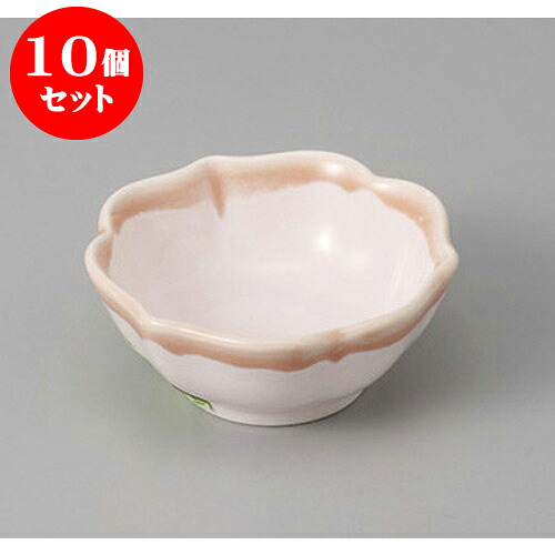 10個セット小付 桃桔梗小付 [8 x 3.3cm] | 和食器 鉢 小鉢 ボウル 料亭 ホテル 食器 業務用 飲食店 カフェ うつわ 器 おしゃれ かわいい ギフト プレゼント 内祝い 誕生日 贈り物 贈答品 おすすめ 食器セット｜せともの本舗