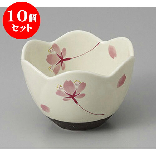 10個セット小付 有田焼桜の舞小付 [8.5 x 5.6cm] | 和食器 鉢 小鉢 ボウル 料亭 ホテル 食器 業務用 飲食店 カフェ うつわ 器 おしゃれ かわいい ギフト プレゼント 内祝い 誕生日 贈り物 贈答品 おすすめ 食器セット｜せともの本舗