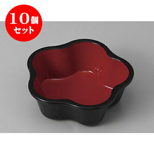 10個セット松花堂 朱天黒梅鉢 [10.6 x 10.6 x 4cm] 塗 | 小鉢 小 小さい 鉢 ボウル 万能 人気 おすすめ 食器 業務用 飲食店 カフェ うつわ 器 おしゃれ かわいい ギフト プレゼント内祝い 結婚祝い 誕生日 贈り物 贈答品 食器セット