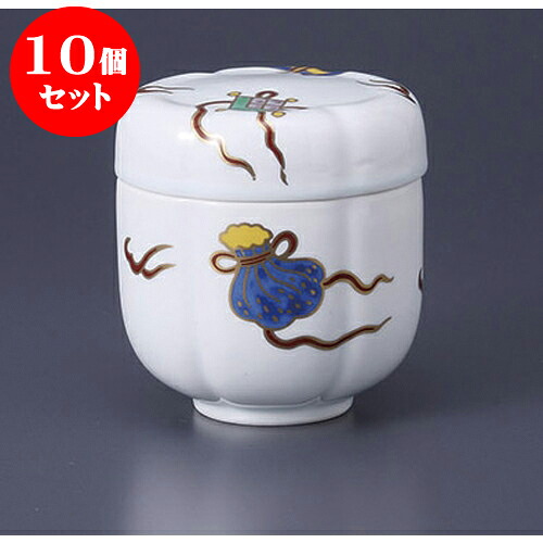 10個セットむし碗 錦宝尽くしむし碗 [7.5 x 7.8cm] 強化 | 茶碗蒸し ちゃわんむし 蒸し器 寿司屋 碗 むし碗 食器 業務用 飲食店 おしゃれ かわいい ギフト プレゼント 引き出物 誕生日 贈り物 贈答品 食器セット｜せともの本舗