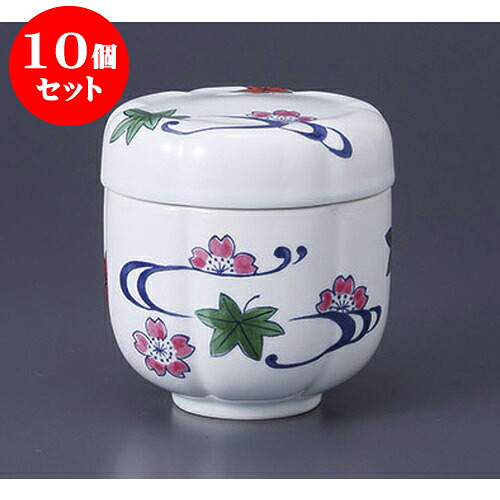 10個セットむし碗 錦春秋むし碗 [7.5 x 7.8cm] 強化 ｲﾝｸﾞﾚ | 茶碗蒸し ちゃわんむし 蒸し器 寿司屋 碗 むし碗 食器 業務用 飲食店 おしゃれ かわいい ギフト プレゼント 引き出物 誕生日 贈り物 贈答品 食器セット｜せともの本舗