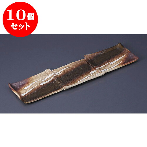 10個仕掛ける アペタイザー皿 手造り金彩三品盛皿 [40.2 x 11.3 x 1.7糎] 土物 | 付出 アペタイザー アラカルト 一般受け おすすめ 食器 お役目用 飲食店 喫茶店 うつわ 器 今めかしい 可愛らしい 差し上げ物 差し上げ物 差し上げ物 生まれ落ちる日 差し上げ物 譲りわたす品 食器仕掛ける