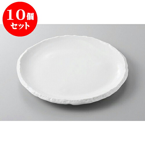 10個セット 前菜皿 白釉リプルス7.5皿 [22.4 x 22 x 2.2cm] | 付出 前菜 アラカルト 人気 おすすめ 食器 業務用 飲食店 カフェ うつわ 器 おしゃれ かわいい ギフト プレゼント 引き出物 誕生日 贈り物 贈答品 食器セット｜せともの本舗