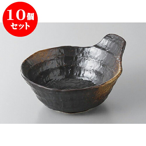 10個セット 呑水 焼締(やきしめ)ろくべ手付呑水(大) [15.3 x 13.5 x 7.3cm] | 和食器 呑水 とんすい 玉割 料亭 ホテル 食器 業務用 飲食店 カフェ うつわ 器 おしゃれ かわいい ギフト プレゼント 内祝い 誕生日 贈り物 贈答品 おすすめ 食器セット 18,988円