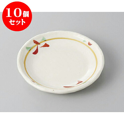 10個セット 小皿 赤絵京小花3.5丸皿 [10.8 x 1.5cm] | 小皿 取り皿 人気 おすすめ 食器 業務用 飲食店 小さいお皿 カフェ うつわ 器 おしゃれ かわいい ギフト プレゼント 引き出物 誕生日 贈り物 贈答品 SNS 便利 内祝い 開店祝 普段使い 引っ越し祝い 食器セット