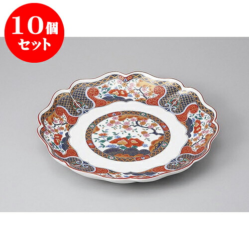 10個セット 丸盛皿 京友禅尺皿 [31.5 x 4cm] | 盛り皿 盛皿 人気 おすすめ フルーツ皿 パーティー パスタ皿 食器 業務用 飲食店 カフェ うつわ 器 ギフト プレゼント 引き出物 誕生日 贈り物 贈答品 おしゃれ かわいい 食器セット