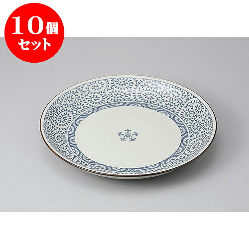 10個セット 丸盛皿 タコ唐草尺皿 [30.3 x 4.5cm] | 盛り皿 盛皿 人気 おすすめ フルーツ皿 パーティー パスタ皿 食器 業務用 飲食店 カフェ うつわ 器 ギフト プレゼント 引き出物 誕生日 贈り物 贈答品 おしゃれ かわいい 食器セット