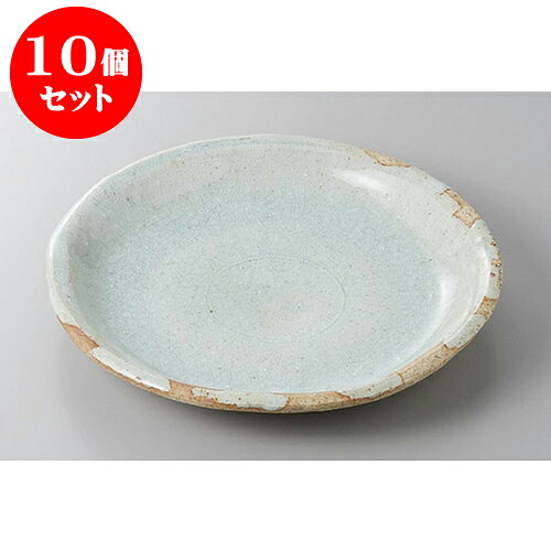 10個セット 丸盛皿 伊賀風青磁7.5皿 [25.3 x 4.2cm] 土物 | 盛り皿 盛皿 人気 おすすめ フルーツ皿 パーティー パスタ皿 食器 業務用 飲食店 カフェ うつわ 器 ギフト プレゼント 引き出物 誕生日 贈り物 贈答品 おしゃれ かわいい 食器セット