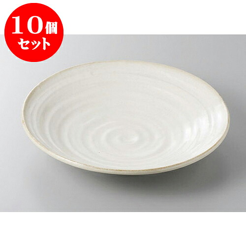 10個セット 丸盛皿 粉引荒引大皿 [28.5 x 5.7cm] | 盛り皿 盛皿 人気 おすすめ フルーツ皿 パーティー パスタ皿 食器 業務用 飲食店 カフェ うつわ 器 ギフト プレゼント 引き出物 誕生日 贈り物 贈答品 おしゃれ かわいい 食器セット