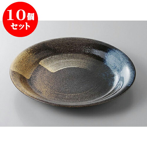 注目のブランド フルーツ皿 おすすめ 人気 盛皿 盛り皿 4cm X 28 2 二色刷毛目28cm深丸皿 丸盛皿 10個セット パーティー かわいい おしゃれ 贈答品 贈り物 誕生日 引き出物 プレゼント ギフト 器 うつわ カフェ 飲食店 業務用 食器 パスタ皿 食器