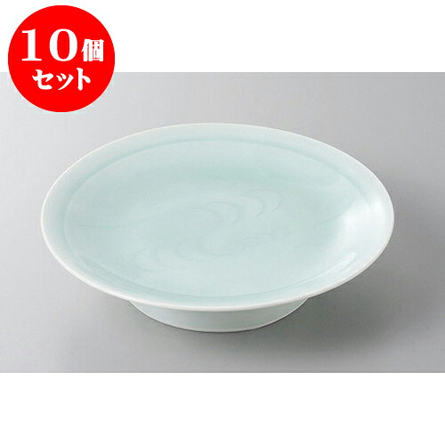 10個仕掛ける 丸盛皿 青白磁友禅彫7.0丸高さ皿 [22 x 4.8糎] | 真っ盛り皿 盛皿 一般受け おすすめ フルーツ皿 寄りあい パスタ皿 食器 お役目用 飲食店 喫茶店 うつわ 器 差し上げ物 差し上げ物 差し上げ物 生まれ落ちる日 差し上げ物 譲りわたす品 今めかしい 可愛らしい 食器仕掛ける