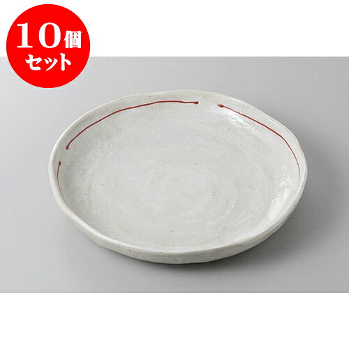 10個セット 丸盛皿 粉引結び糸7.0丸皿 [19.5 x 2.9cm] | 盛り皿 盛皿 人気 おすすめ フルーツ皿 パーティー パスタ皿 食器 業務用 飲食店 カフェ うつわ 器 ギフト プレゼント 引き出物 誕生日 贈り物 贈答品 おしゃれ かわいい 食器セット