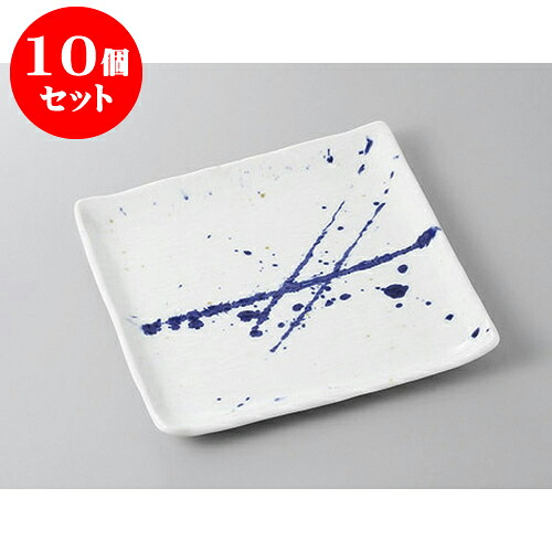 10個仕掛ける 正角盛皿 呉須吹掛櫛目正角皿八寸角 [24 x 24 x 2.5糎] | 盛り切り皿 盛皿 一般受け おすすめ フルーツ皿 寄り合い パスタ皿 食器 御役目用 飲食店 喫茶店 うつわ 器 差し上げ物 差し上げ物 差し上げ物 生まれ落ちる日 差し上げ物 さし上げる品 かっこ良い 愛くるしげ 食器仕掛ける 食器・カトラリー・グラス-皿・プレート