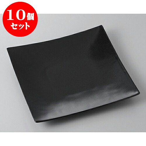 10個セット 正角盛皿 黒6.0正角皿 [18 x 17.8 x 2.7cm] | 盛り皿 盛皿 人気 おすすめ フルーツ皿 パーティー パスタ皿 食器 業務用 飲食店 カフェ うつわ 器 ギフト プレゼント 引き出物 誕生日 贈り物 贈答品 おしゃれ かわいい 食器セット｜せともの本舗
