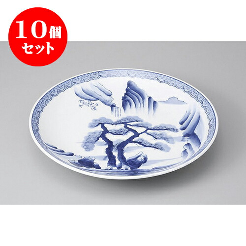 10個セット 有田焼盛皿 有田焼山水9号皿 [27 x 4cm] | 盛り皿 盛皿 人気 おすすめ フルーツ皿 パーティー パスタ皿 食器 業務用 飲食店 カフェ うつわ 器 ギフト プレゼント 引き出物 誕生日 贈り物 贈答品 おしゃれ かわいい 食器セット