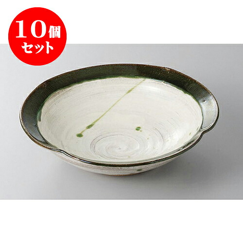 10個セット 大鉢・盛鉢 織部内白四方押し鉢 [23.3 x 22.5 x 6.3cm] 土物 | 盛り鉢 盛鉢 万能 取り鉢 おすすめ 食器 業務用 飲食店 カフェ うつわ 器 おしゃれ かわいい お洒落 可愛い おしゃれ かわいい お洒落 可愛い 食器セット｜せともの本舗