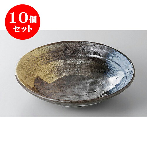 10個セット 大鉢・盛鉢 二色刷毛目8.0寸盛皿 [24 x 5.5cm] | 盛り鉢 盛鉢 万能 取り鉢 おすすめ 食器 業務用 飲食店 カフェ うつわ 器 おしゃれ かわいい お洒落 可愛い おしゃれ かわいい お洒落 可愛い 食器セット