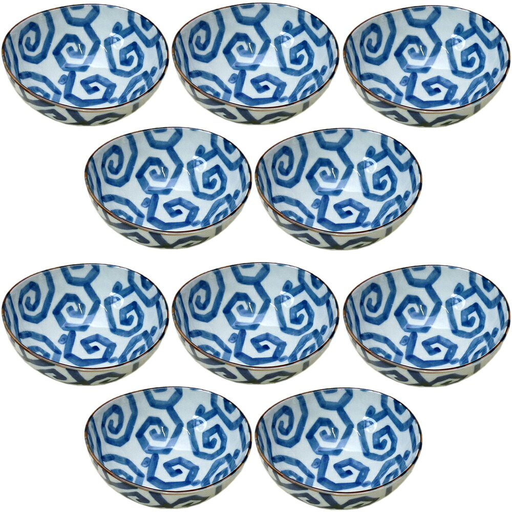 10個セット 鉢 渦唐草楕円5.0鉢 [16 x 15.5 x 7.2cm] | 小鉢 中鉢 ボウル ボール 食器 業務用 飲食店 カフェ うつわ 器 おしゃれ かわいい お洒落 可愛い ギフト プレゼント 引き出物 内祝い 結婚祝い 誕生日 贈り物 贈答品 おすすめ 取り皿 食器セット