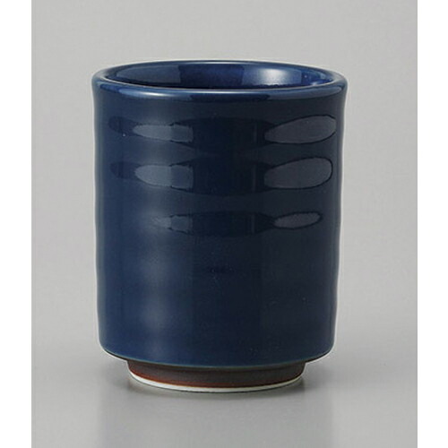 10個セット 寿司湯呑 鉄赤切立六兵寿司 ［ 7 x 10cm ・ 240cc ］ 内外益子笹六兵衛寿司湯呑(寿司ゆのみ)|食器通販の陶磁庵