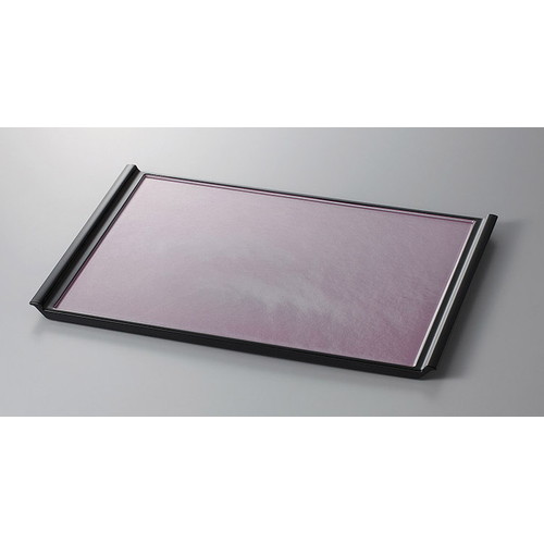 盆 フライト盆　ピンク雲流渕黒SL尺3 [39.4 x 27.6 x 1.9cm] 塗 | お盆 トレー トレイ おぼん 食器 業務用 配膳 プレゼント ギフト 結婚祝い 引き出物 内祝い 開店祝い 退職祝い せともの 瀬戸物 贈答品 贈り物 人気 通販