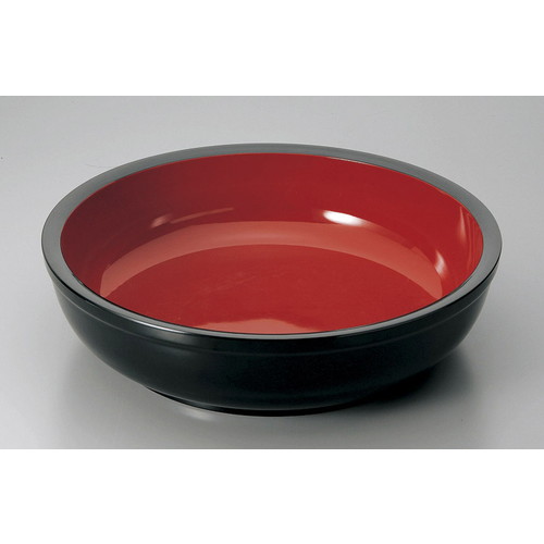 そば用品 内朱天黒　厚口こね鉢尺4 [41.5 x 11cm] 塗 【料亭 旅館 和食器 飲食店 業務用】