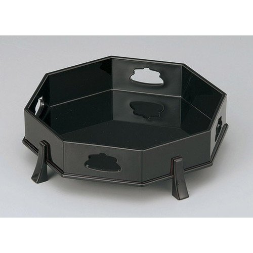 木・竹製品 溜 H.S.P足付八角すかし盛器 [21.7 x 21.7 x 6.6cm] 塗 | 盛り器 お皿 椀 日本食 パーティ おすすめ 人気 食器 業務用 飲食店 カフェ うつわ 器 おしゃれ かわいい お洒落 ギフト プレゼント 引き出物 内祝い 結婚祝い 誕生日 贈り物 贈答品