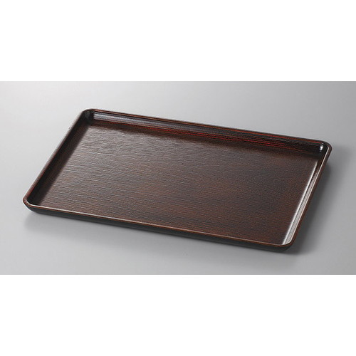盆 ケヤキ木目トチ塗尺5 [45.5 x 31.7 x 2cm] | お盆 トレー トレイ おぼん 食器 業務用 配膳 プレゼント ギフト 結婚祝い 引き出物 内祝い 開店祝い 退職祝い せともの 瀬戸物 贈答品 贈り物 人気 通販