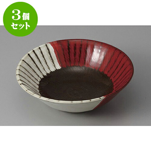 3個セット 向付 紅白十草向付 [16.5 x 5.5cm] | 和食器 鉢 小鉢 ボウル 浅鉢 料亭 ホテル 食器 業務用 飲食店 カフェ うつわ 器 おしゃれ かわいい ギフト プレゼント 内祝い 誕生日 贈り物 贈答品 おすすめ 食器セット｜せともの本舗
