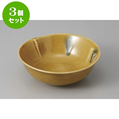 3個セット 向付 黄瀬戸中鉢 [15.8 x 5.5cm] | 和食器 鉢 小鉢 ボウル 浅鉢 料亭 ホテル 食器 業務用 飲食店 カフェ うつわ 器 おしゃれ かわいい ギフト プレゼント 内祝い 誕生日 贈り物 贈答品 おすすめ 食器セット