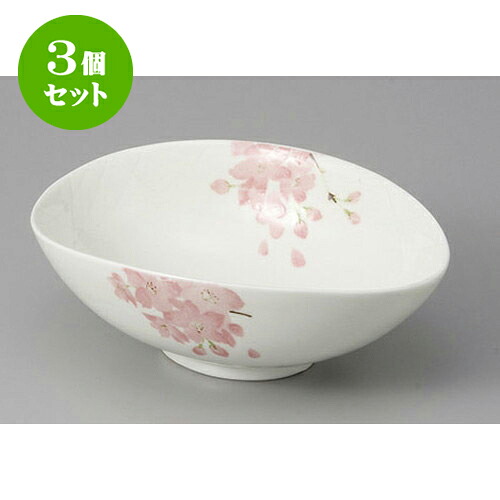 3個セット 中鉢 赤小花楕円向付 [16 x 12.2 x 5.9cm] | 中鉢 盛鉢 取り鉢 ボウル 中 おすすめ 人気 食器 業務用 飲食店 カフェ うつわ 器 おしゃれ かわいい お洒落 ギフト プレゼント 引き出物 内祝い 結婚祝い 誕生日 贈り物 贈答品 食器セット｜せともの本舗