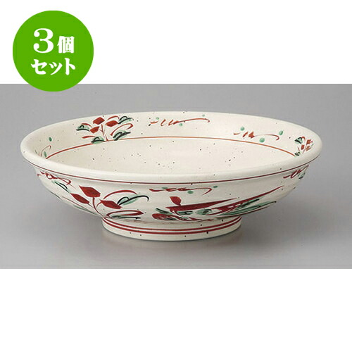 3個セット めん皿・めん鉢 錦花鳥7.5麺鉢手描 [22.8 x 6.6cm 1300cc] | そば 蕎麦 めん 麺おすすめ 人気 食器 業務用 飲食店 カフェ うつわ 器 おしゃれ かわいい お洒落 可愛い ギフト プレゼント 引き出物 内祝い 結婚祝い 誕生日 贈り物 贈答品 食器セット