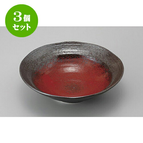 3個セット めん皿・めん鉢 朱雲8.0盛鉢 [25 x 7cm] | そば 蕎麦 めん 麺おすすめ 人気 食器 業務用 飲食店 カフェ うつわ 器 おしゃれ かわいい お洒落 可愛い ギフト プレゼント 引き出物 内祝い 結婚祝い 誕生日 贈り物 贈答品 食器セット