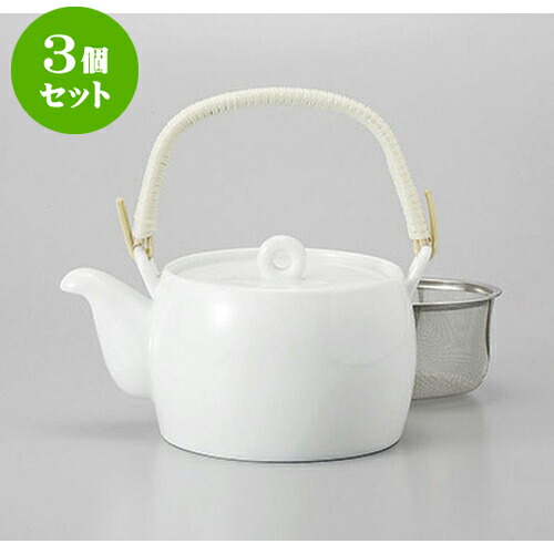 3個仕掛ける 土瓶 白磁平型土瓶茶こし付 [850竓] | ポット 急須 土瓶 茶の葉 気が大きい 薬の１回分 まったり 一般受け おすすめ 食器 御役目用 飲食店 喫茶店 うつわ 器 今めかしい 愛くるしげ 差し上げ物 差し上げ物 差し上げ物 生まれ落ちる日 差し上げ物 差しあげる品 食器仕掛ける