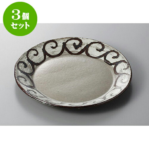 3個セット パスタ皿 さびうずまきパスタ皿 [24.7 x 2.5cm] | パスタ カレー メイン 皿 麺皿 スパゲティ 人気 おすすめ 食器 洋食器 業務用 飲食店 カフェ うつわ 器 おしゃれ かわいい ギフト プレゼント 引き出物 誕生日 カフェ 自宅 レストラン イベント 食器セット