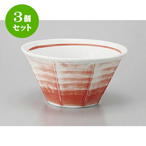 3個セット 中華丼 刷毛時雨(赤)八面丼 [20 x 10cm 1480cc] | 丼 丼ぶり どんぶり ラーメン チャーハン 人気 おすすめ 食器 中華 飯店 中華食器 業務用 飲食店 カフェ うつわ 器 おしゃれ かわいい ギフト プレゼント 引き出物 誕生日 贈り物 贈答品 食器セット