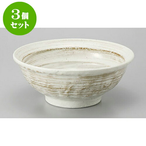3個セット 中華丼 刷毛目粉引石目6.8丼 [21.2 x 8.8cm] | 丼 丼ぶり どんぶり ラーメン チャーハン 人気 おすすめ 食器 中華 飯店 中華食器 業務用 飲食店 カフェ うつわ 器 おしゃれ かわいい ギフト プレゼント 引き出物 誕生日 贈り物 贈答品 食器セット