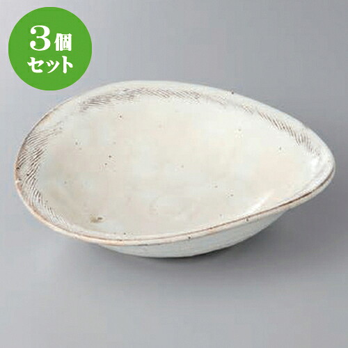 3個セット ☆ 向付 ☆粉引櫛目ひねり６.５鉢 [ 20 x 18 x 5.4cm ] | 和食器 鉢 小鉢 ボウル 浅鉢 料亭 ホテル 食器 業務用 飲食店 カフェ うつわ 器 おしゃれ かわいい ギフト プレゼント 内祝い 誕生日 贈り物 贈答品 おすすめ 食器セット