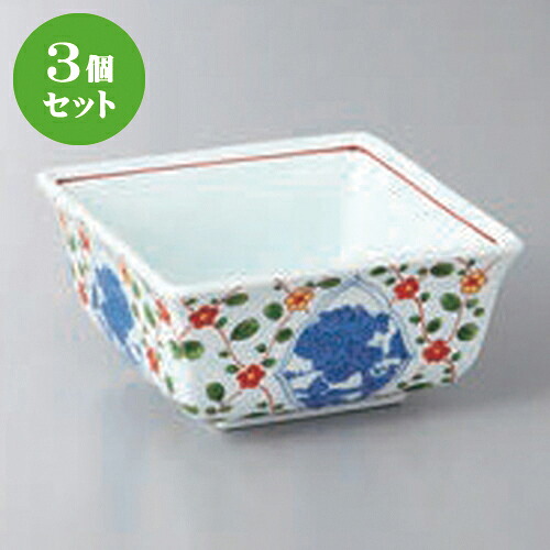 3個セット☆ 小鉢 ☆赤入山水四角中鉢 [ 10 x 10 x 5cm ] | 小鉢 小 小さい 鉢 ボウル 万能 人気 おすすめ 食器 業務用 飲食店 カフェ うつわ 器 おしゃれ かわいい ギフト プレゼント内祝い 結婚祝い 誕生日 贈り物 贈答品 食器セット 6,309円