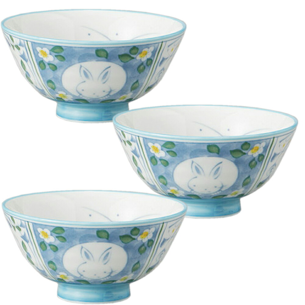 10個セット ☆ 飯碗 ☆ うさぎ京型中平 [ 112 x 54mm ] 10個セット ☆ 飯碗 ☆ うさぎ京型中平 [ 112 x 54mm ]