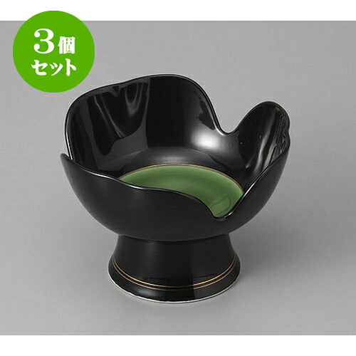3個セット 小鉢 有田焼黒釉緑掛分高台小鉢 [13 x 9cm] | 小鉢 小 小さい 鉢 ボウル 万能 人気 おすすめ 食器 業務用 飲食店 カフェ うつわ 器 おしゃれ かわいい ギフト プレゼント内祝い 結婚祝い 誕生日 贈り物 贈答品 食器セット