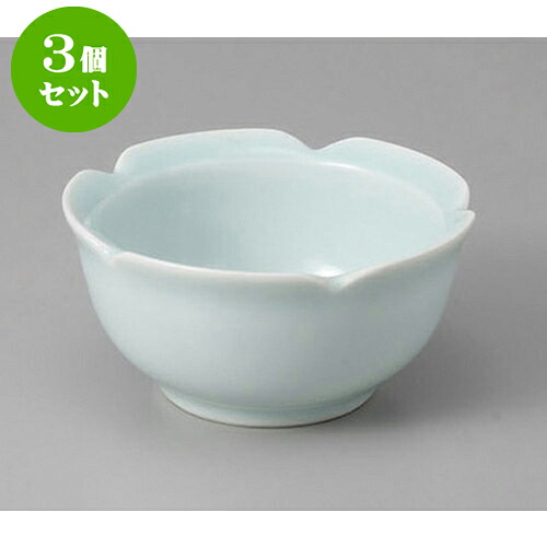 3個セット 組小鉢 青白磁輪花3.6小鉢 [11.2 x 5.6cm] | 小鉢 中鉢 ボウル ボール 食器 業務用 飲食店 カフェ うつわ 器 おしゃれ かわいい お洒落 可愛い ギフト プレゼント 引き出物 内祝い 結婚祝い 誕生日 贈り物 贈答品 おすすめ 取り皿 食器セット