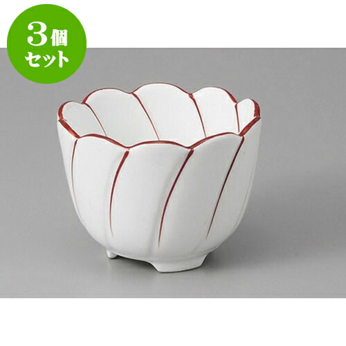 3個セット 高台小付 ネジリ赤十草3.0小鉢 [8.8 x 6.5cm] | 和食器 鉢 小鉢 ボウル 料亭 ホテル 食器 業務用 飲食店 カフェ うつわ 器 おしゃれ かわいい ギフト プレゼント 内祝い 誕生日 贈り物 贈答品 おすすめ 食器セット