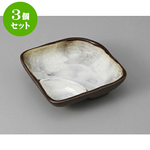 3個セット 松花堂 備前風志野仕切鉢 [11.5 x 11.5 x 3.4cm] | 小鉢 小 小さい 鉢 ボウル 万能 人気 おすすめ 食器 業務用 飲食店 カフェ うつわ 器 おしゃれ かわいい ギフト プレゼント内祝い 結婚祝い 誕生日 贈り物 贈答品 食器セット